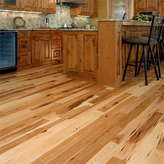 Hickory Character Natural Prefinished Solid Wood Flooring at Cheap Prices